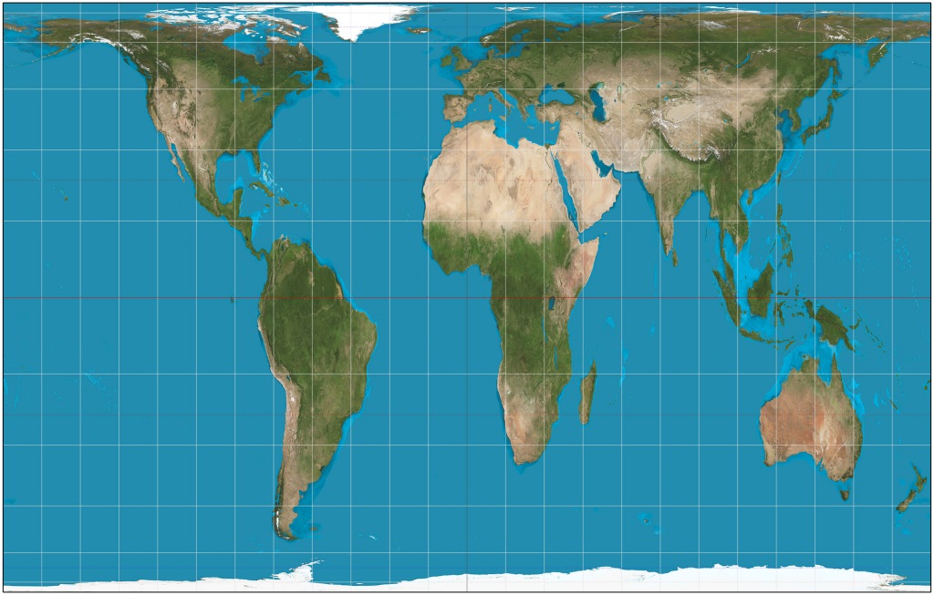 Gall–Peters map projection shows relative size of countries more accurately than the mercator map projections that were used in my school.